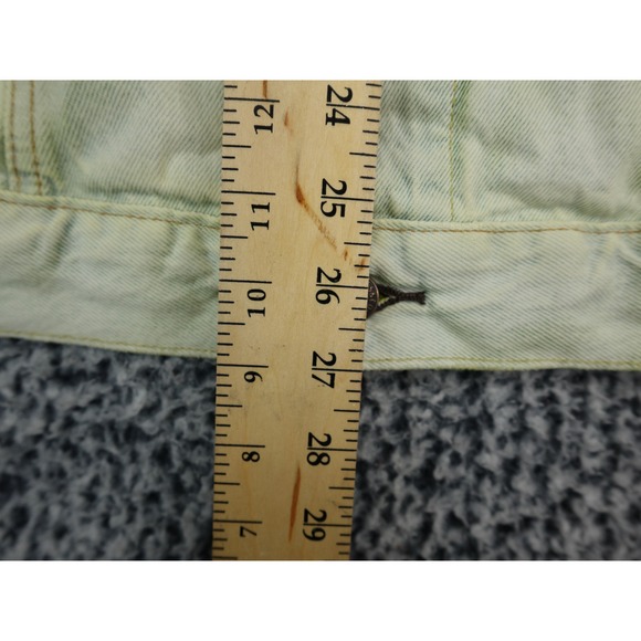 Levi's Type 3 Mens Lime Green Ombre Denim Trucker Jacket Heart Patch Size L - Picture 7 of 11